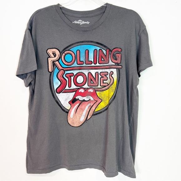 ROLLING STONES GRAY TONGUE GRAPHIC SHORT SLEEVE UNISEX T-SHIRT SZ XL - Picture 3 of 5